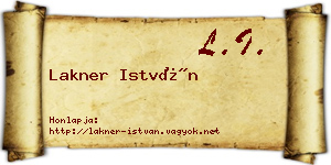 Lakner István névjegykártya